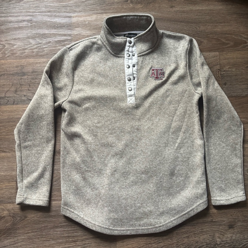 Gameday Couture Texas A&M Quarter Snap Pullover Embroidered Logo – Medium